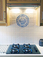 digital tiles in kitchen