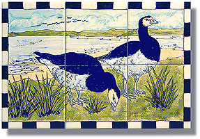 Barnacle Geese tile panel